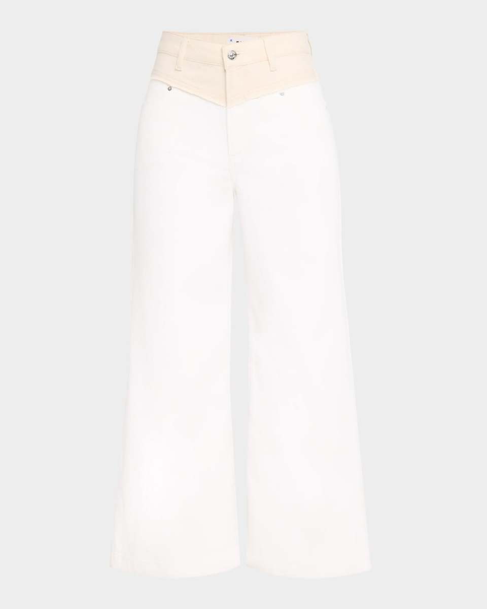 Harper Two-Tone Ankle Jeans